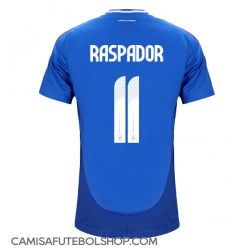 Camisa de time de futebol Itália Giacomo Raspadori #11 Replicas 1º Equipamento Europeu 2024 Manga Curta